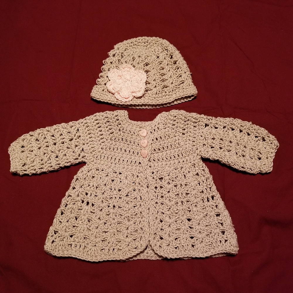 Crocheted Baby sweater handmade